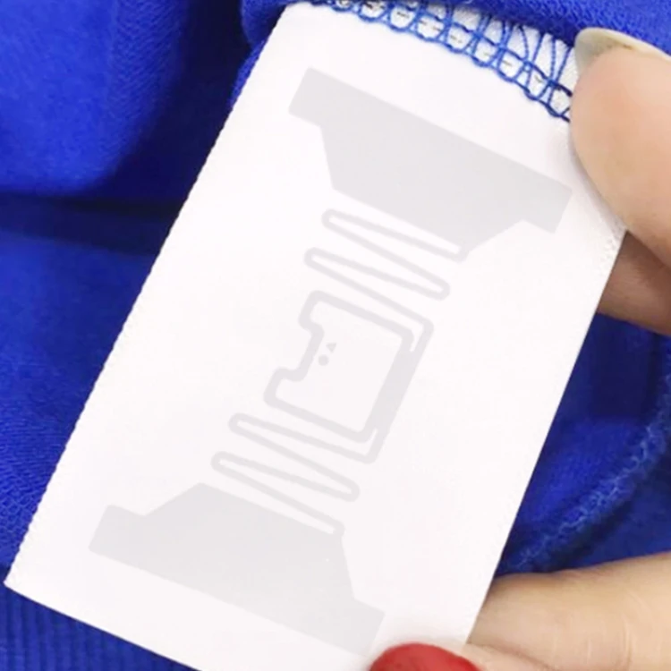 860-960MHz Fabric Clothe Tag UHF Printable RFID Woven Clothing Label