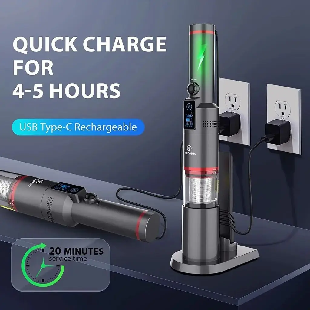 Hot Sale Vicsonic H2 Handheld Portable Mini Cordless Car Vacuum Cleaner for Sofa Desk Keyboard Cleaning appliances