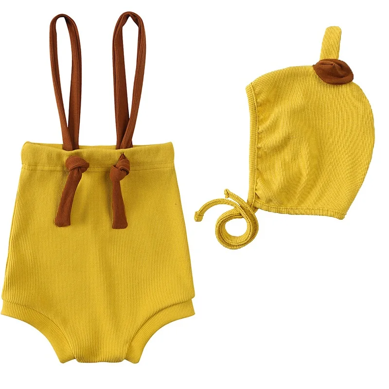 Newborn Babies Overalls New Summer Cute Color Blocking Short Baby Rompers Clothing