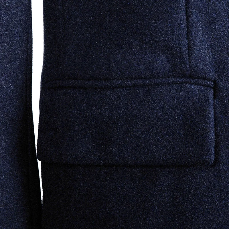 Winter Coat for Men Custom Brand Men Winter Outdoor Wool Coat Business Indoor Long Coats For Men Blazer Black Quantity