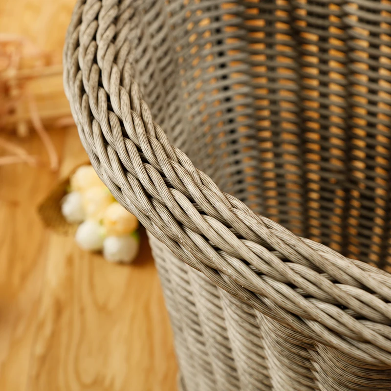 Factory wholesale D shaped PP rattan e-bike basket plastic adult bike basket front handlebar bicycle basket with straps