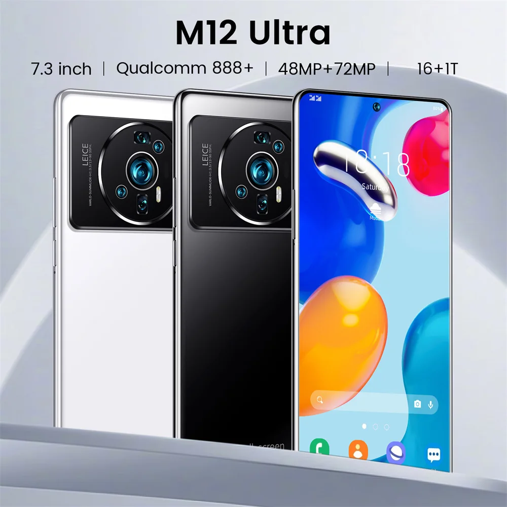 The new mobil  5g phone original m12 ultra smartphones  unlocked gaming cellphones mobile phone