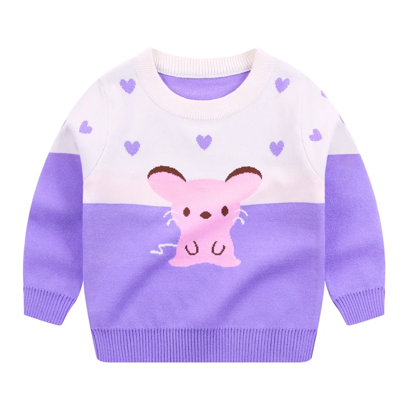 
Customization European Crew Neck Pullover Long Sleeve Two Color Cartoon Koala Pattern Design Kids Sweaters 