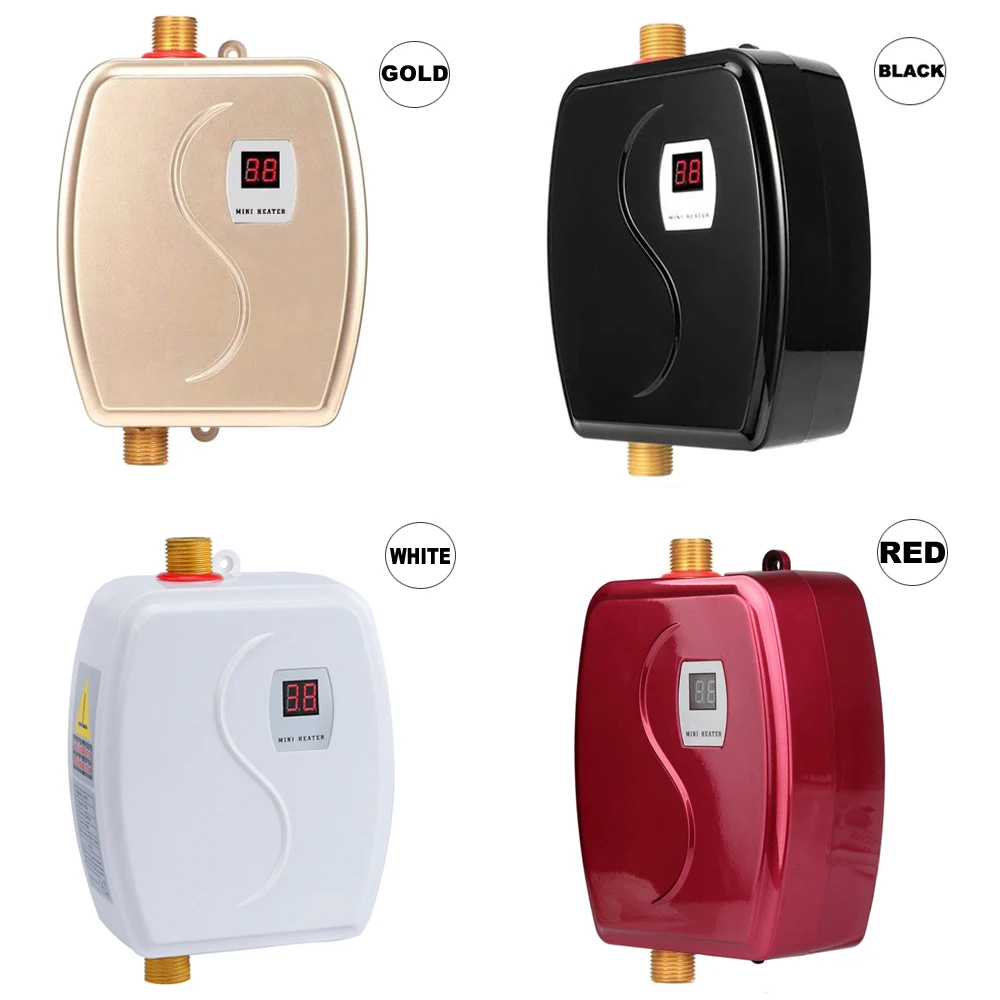 220V 3800WTankless Water Heater Fashion Design Bathroom Instant Electric Water Heaters Sink Hot Water Heater