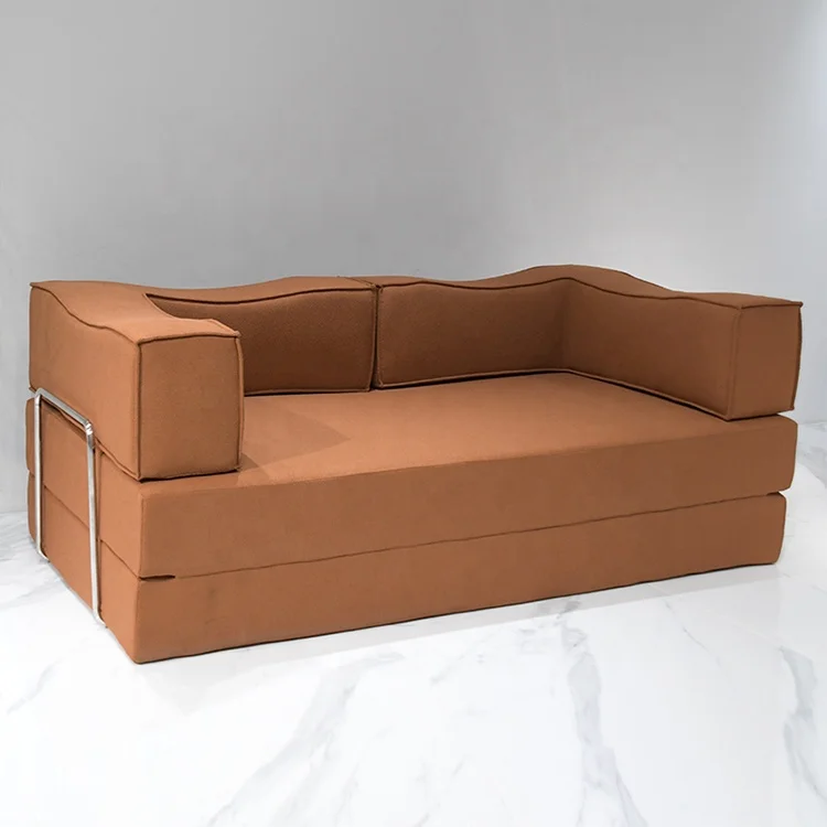 Foshan Manufacture Living Room Furniture Fabric Comfortable Rolled Vacuum Packed Green Machine Air Compressed Sofa Bed In A Box
