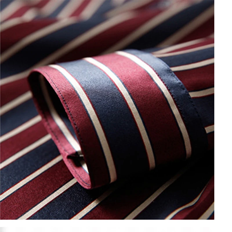 Silk Satin Dress Shirt Men Long Sleeve Printing Lapel Neck Tops Camisa Masculina Office Social Business Shirts Men