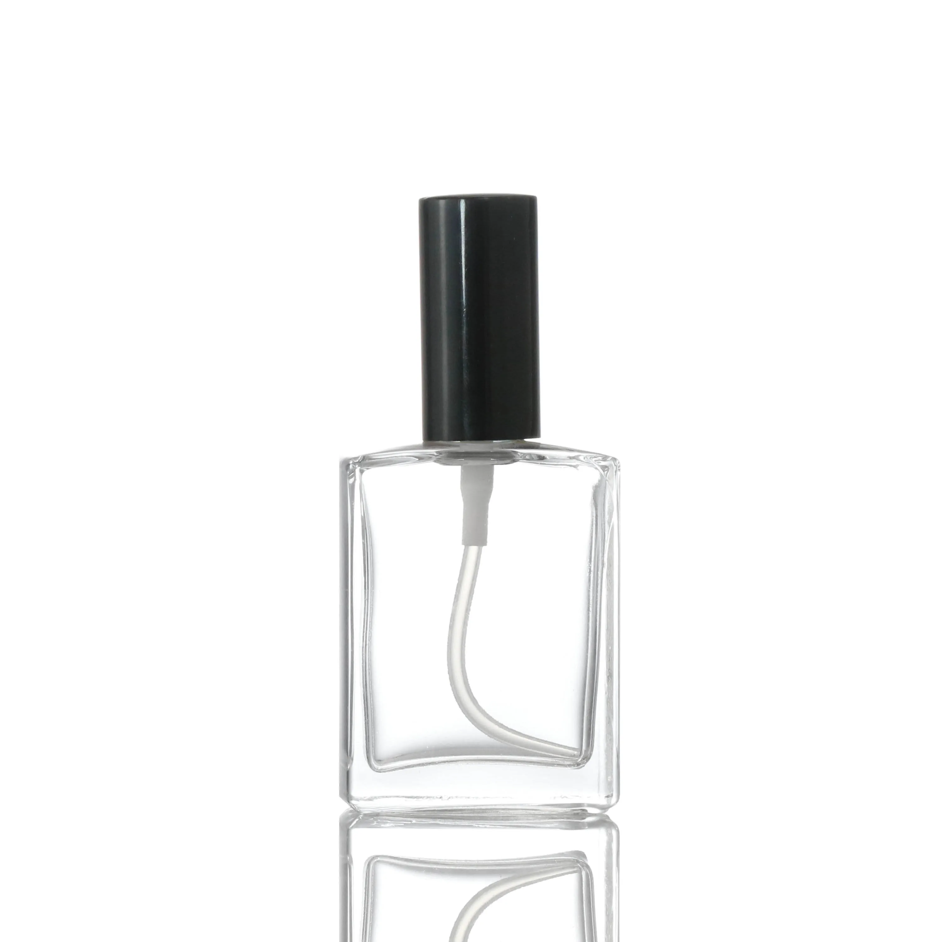 high-end rectangle perfume bottle 30ml 50ml 100ml skin care serum glass dropper bottle for essential oil cosmetic packaging