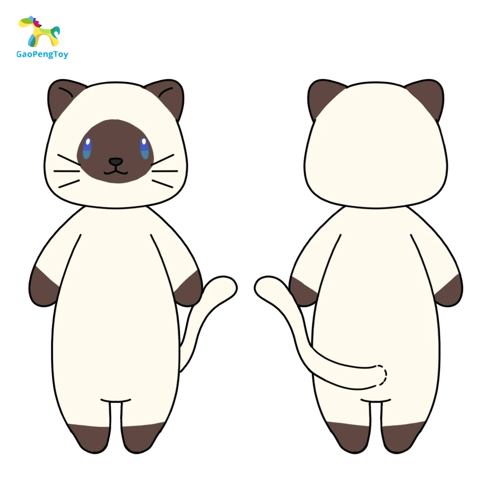 Hot sale standing pose kitten doll cute baby toys customized cat type dolls