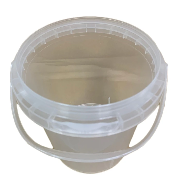 
 Заводская Прямая поставка, Пользовательский логотип, пищевой класс, прозрачный пластиковый ведро, ручка, крышка, пластиковый ведро, 1 л, прозрачный  