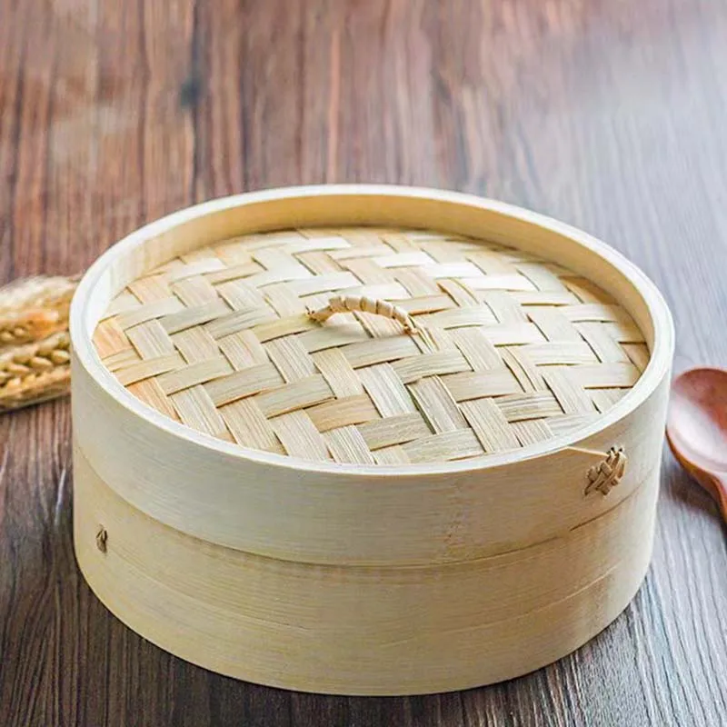 Explosive Models Safety and Health bamboo steamer basket set 10 inch for steaming food