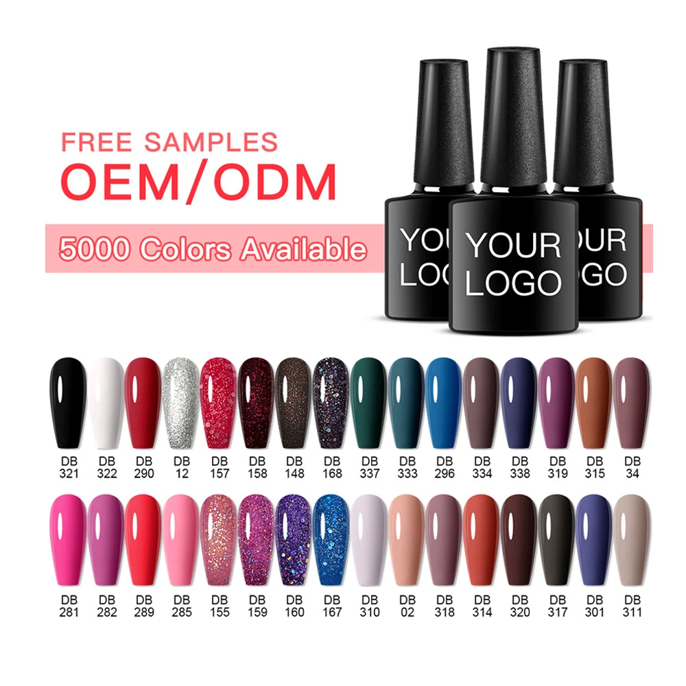 Оптовые поставки 5000 цветов высокое качество пользовательский логотип набор лака для ногтей OEM постоянный неоновый лак 1 кг отмачиваемый