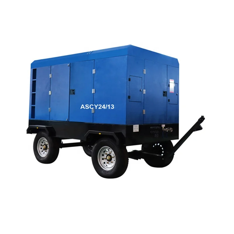 Portable Air-compressor 750 CFM 20 Bar Diesel Engine Rotary Screw Air Compressor For Drilling Rig