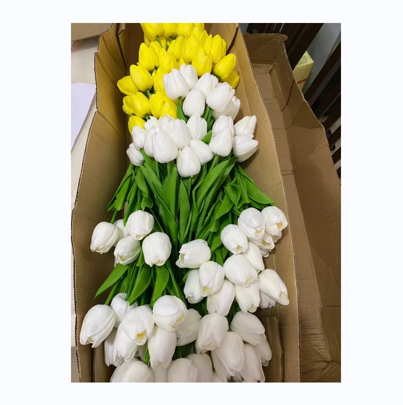 YJX001 artificial pu flower real touch flower white color elegant for wedding flower decoration