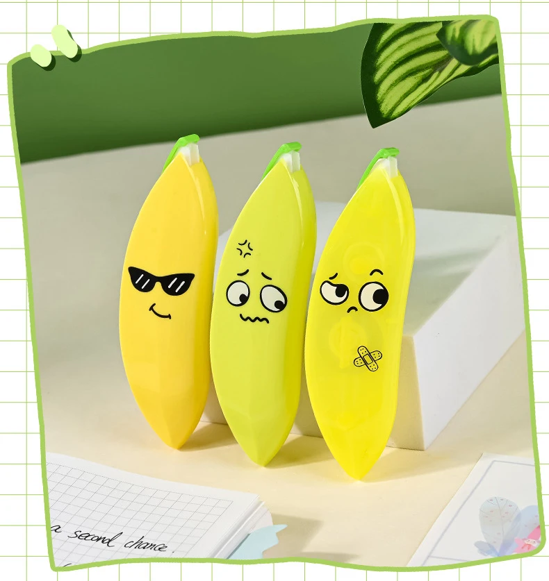 Funny Correction tape banana shape design cute fruit corrector 5mmx6M
