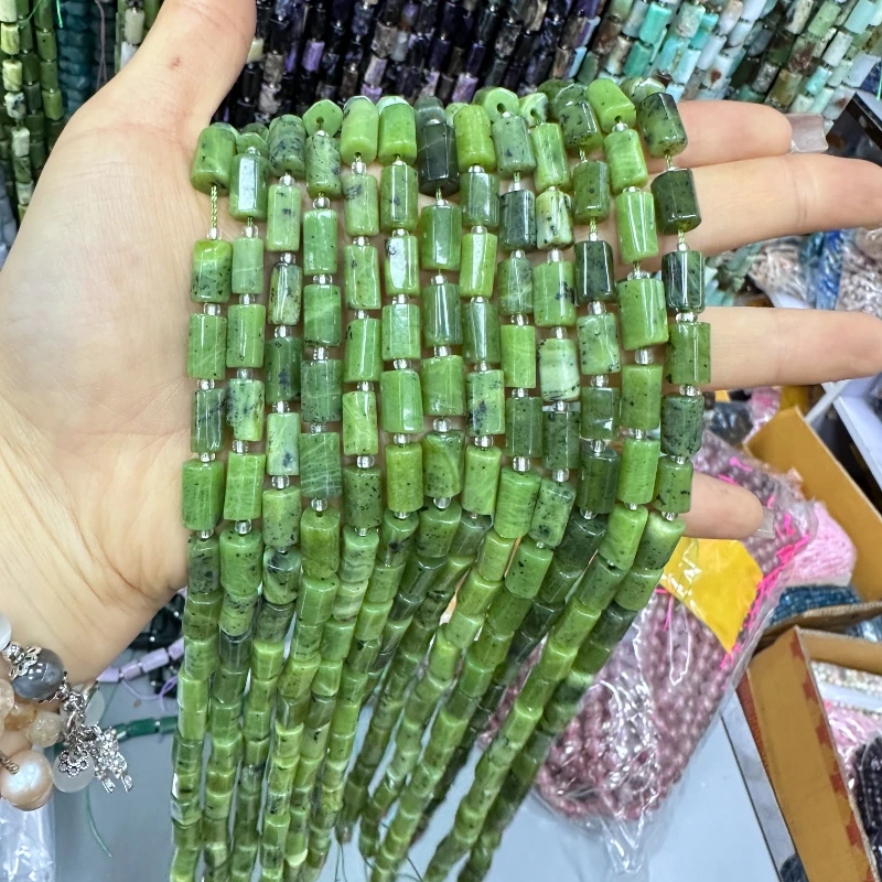 8*11mm Natrual Crystal Sectional Round Tube Loose Bead Diy For Jewelry Bracelet Necklace Making For Women And Men