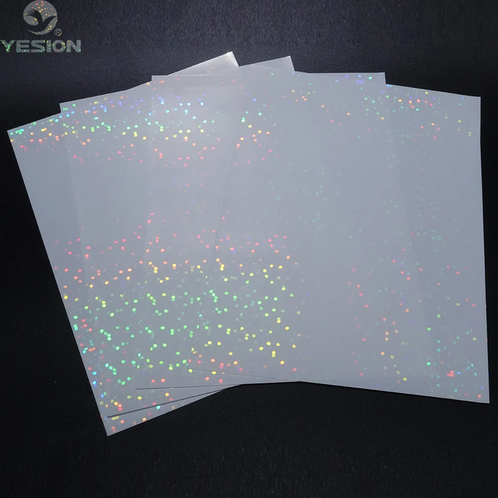 Wholesale A3 A4 Inkjet Printable Holographic Clear Dot Sticker Sheet Vinyl Custom Waterproof Hologram Sticker