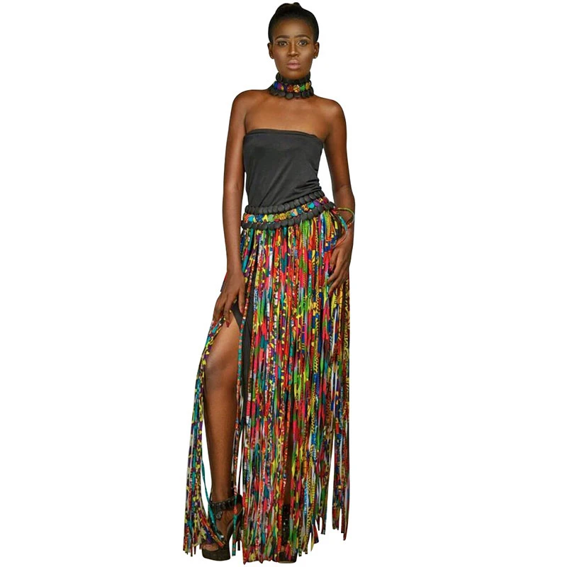 
Bulk African Beads Handmade Jewelry Skirt African Ankara Necklaces Jewelry Conversion Piece Rope Necklace Shawl Tribal SP017 