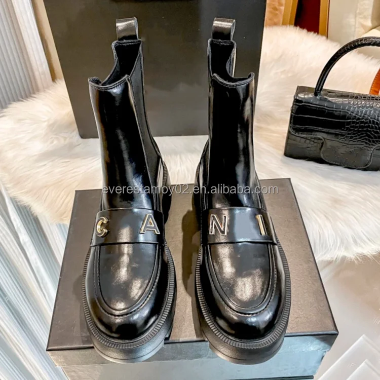 Original Fashion 2024 Durable Genuine Leather Designer Luxury Casual Fashion Calf boots For Women