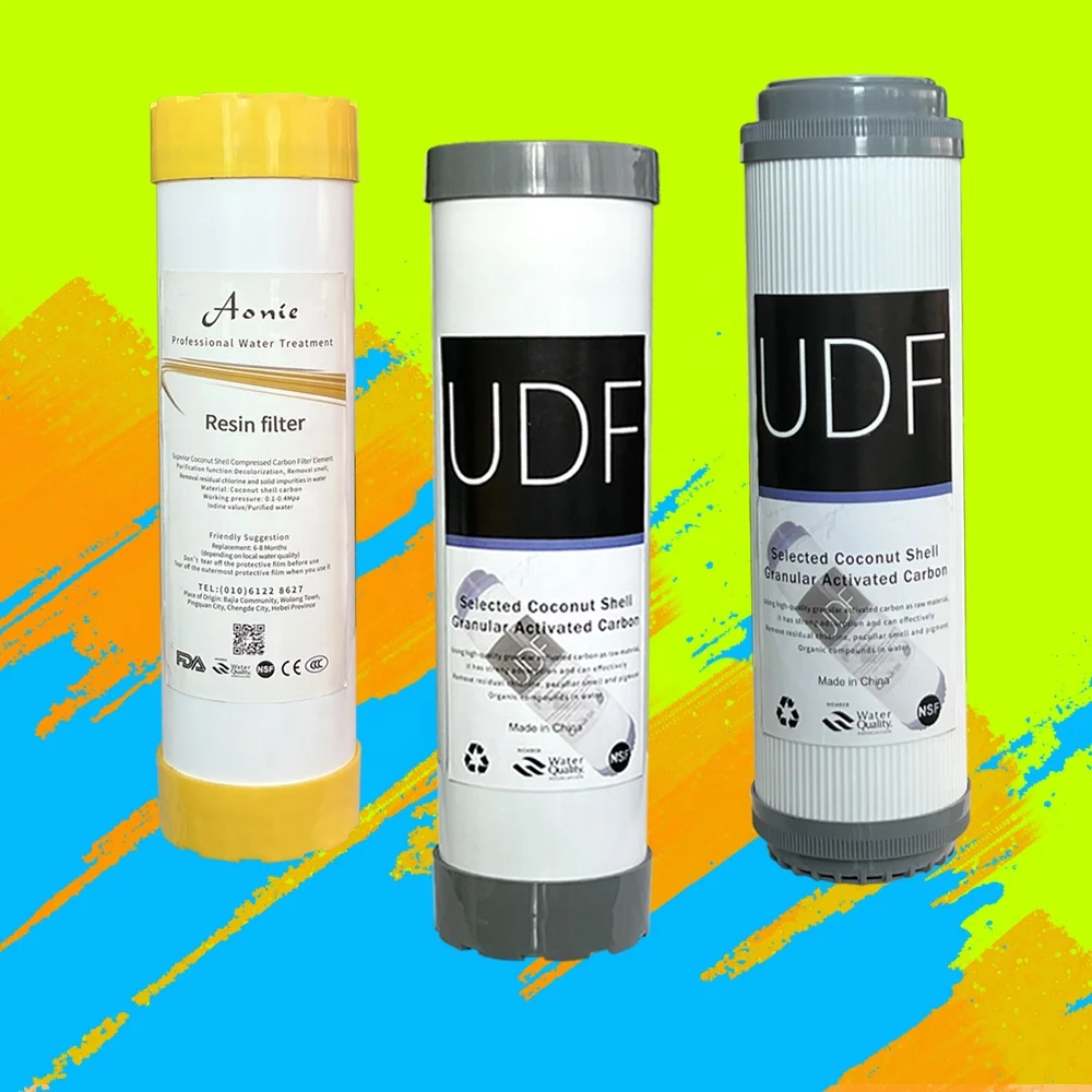 Universal RO Post Water Filter Granular Activated Carbon Block GAC UDF CTO filter Cartridge