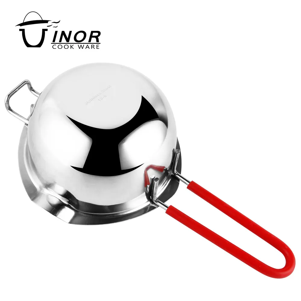 Wholesale double boiler 18/8 stainless steel chocolate cheese mini melting cup fondue pot for dessert