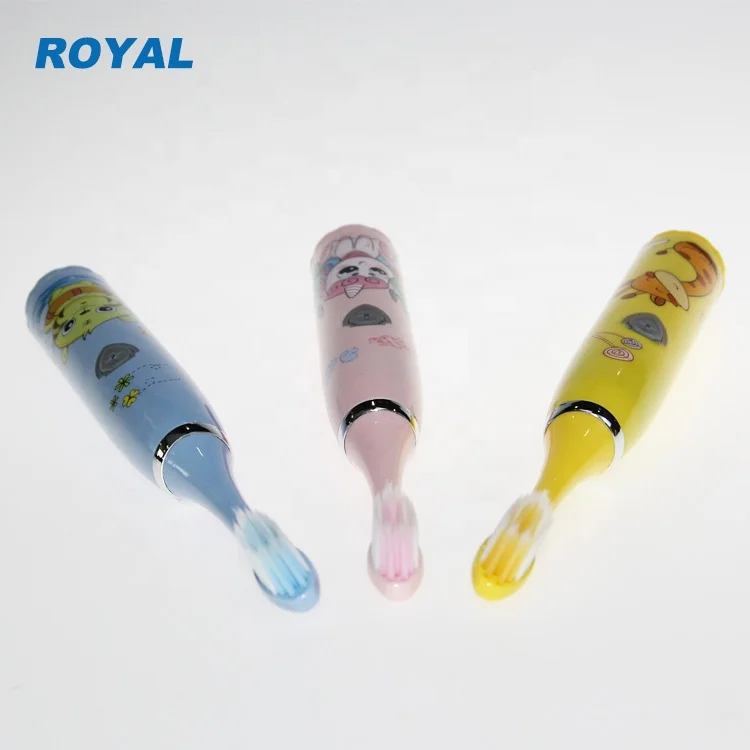 Competitive price battery operated USB charge kid cartoon style electric toothbrush OEM acceptable kid electric brush
