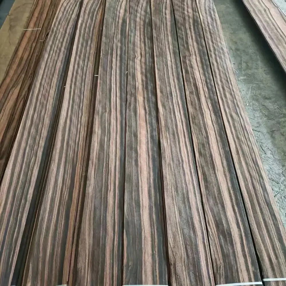 Factory Modern Style 0.5mm Natural Ebony Wood Veneer for Hotel Wall Door and Table Decorative Low Price