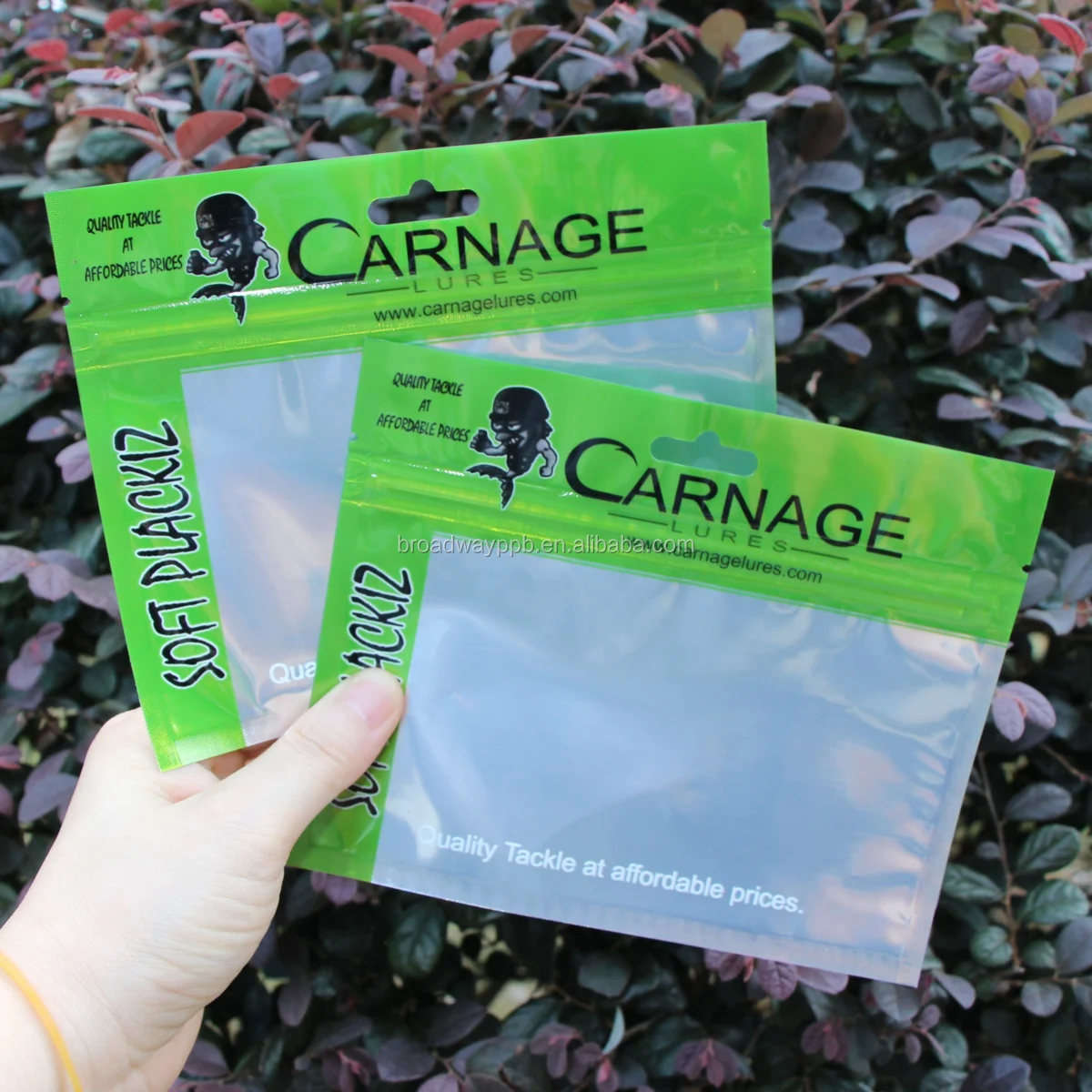 Digital printing Custom Plastic soft fishing baits worm bag lures packaging zip lock fish baits bag