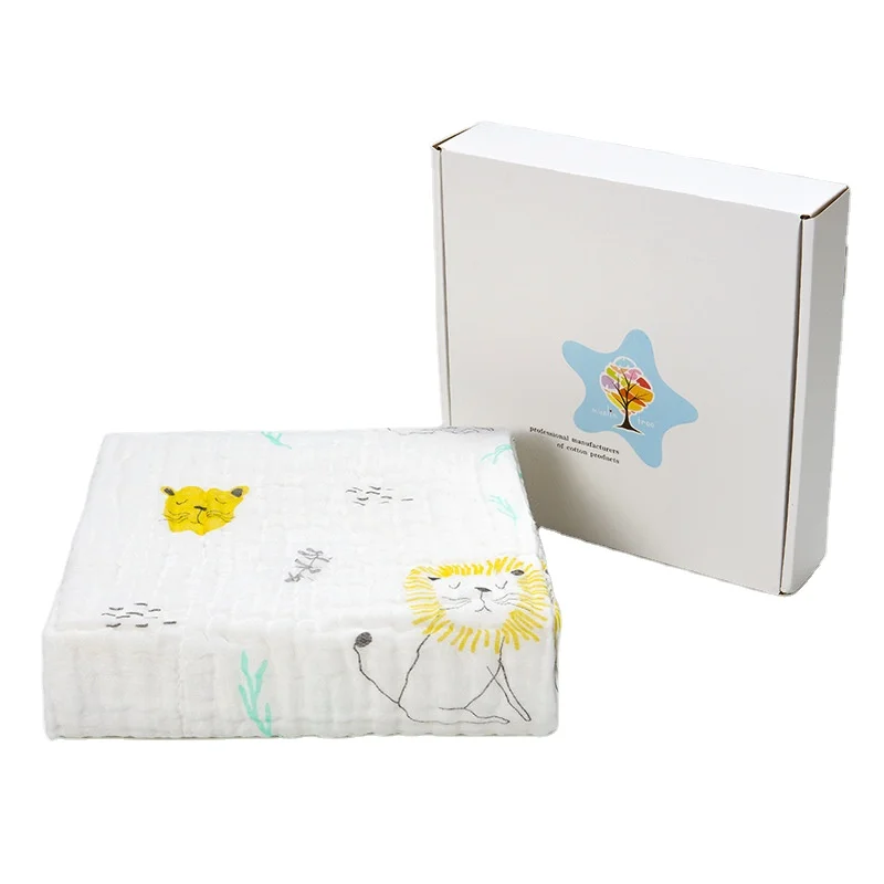 Muslintree новый дизайн, 6-слойное 100% хлопковое детское банное полотенце для новорожденных, банное полотенце для детей