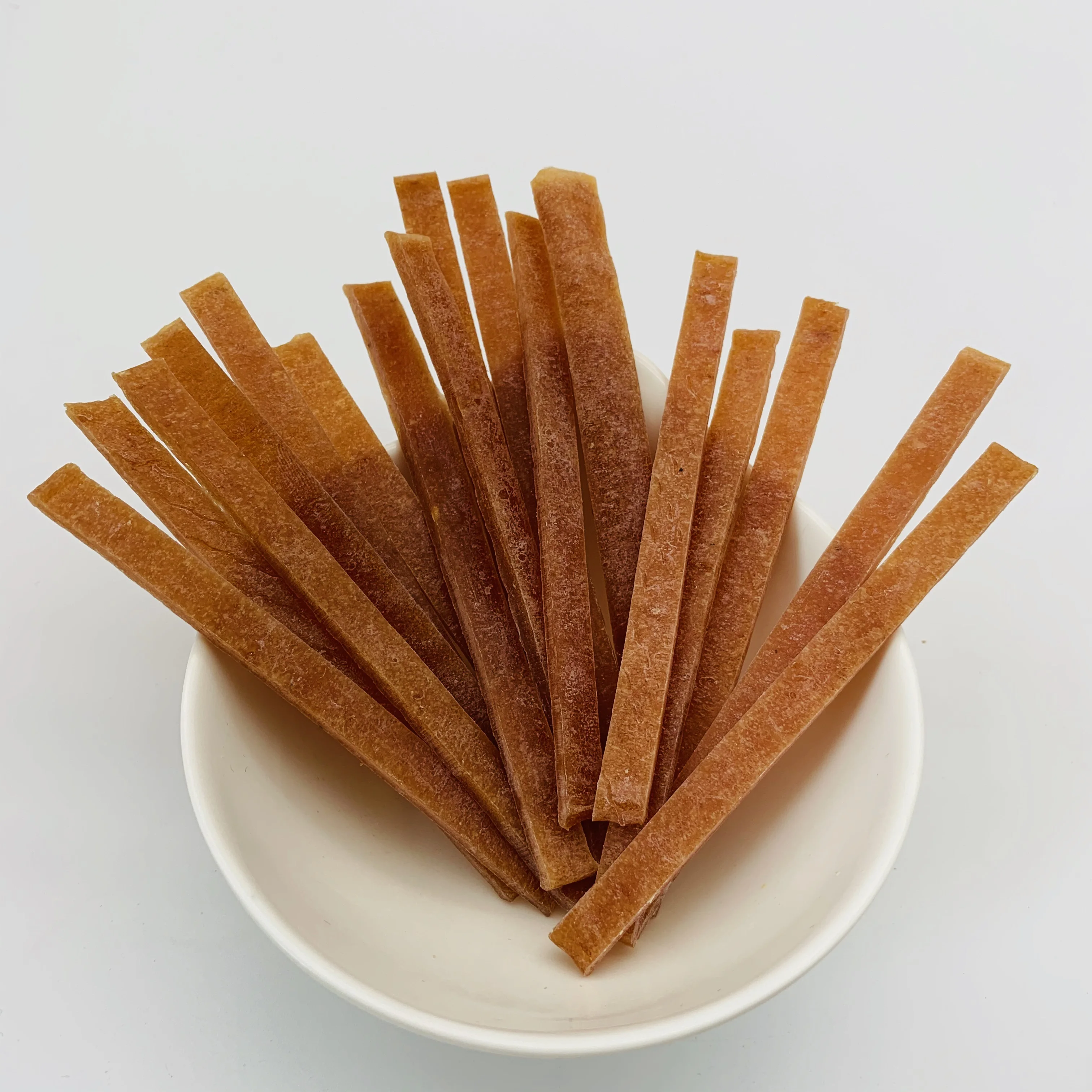 
Bulk cat treats chicken and tuna strips fish flavor cat snacks pet food supplement 