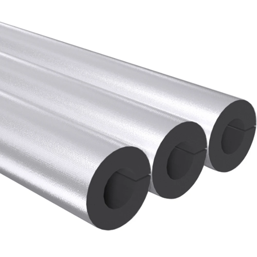 Funas High Temperature Insulation Foil Backed Reflective heat rubber insulation pipe thermal foam tube