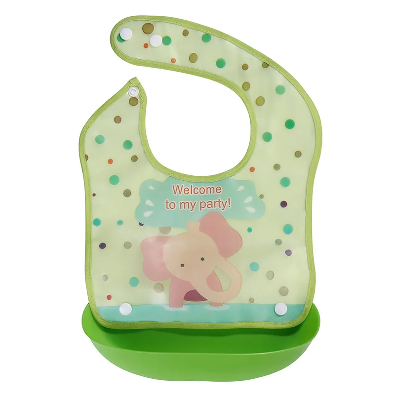 Silicone Fit Neck Perfect Comfortable Waterproof Customize Wearing bowl baby silicone bib