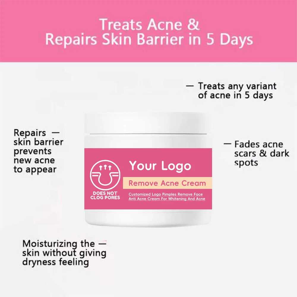 Benzoyl Peroxide Topical Pimple Cream Acne for Face Targets Blemishes Reduces Redness Calms Clears
