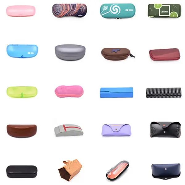 New Sunglasses Glasses Storage Box PU Leather Storage Case Foldable Glasses Display Cabinet