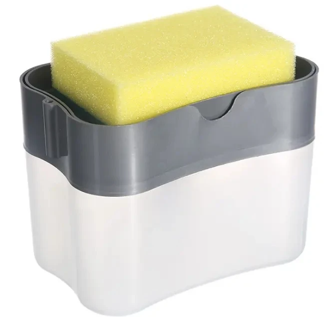 Dish Soap Dispenser for Kitchen Innovative Soap Dispenser and Sponge Holder 2 in1 Countertop Soap Pump Dispenser
