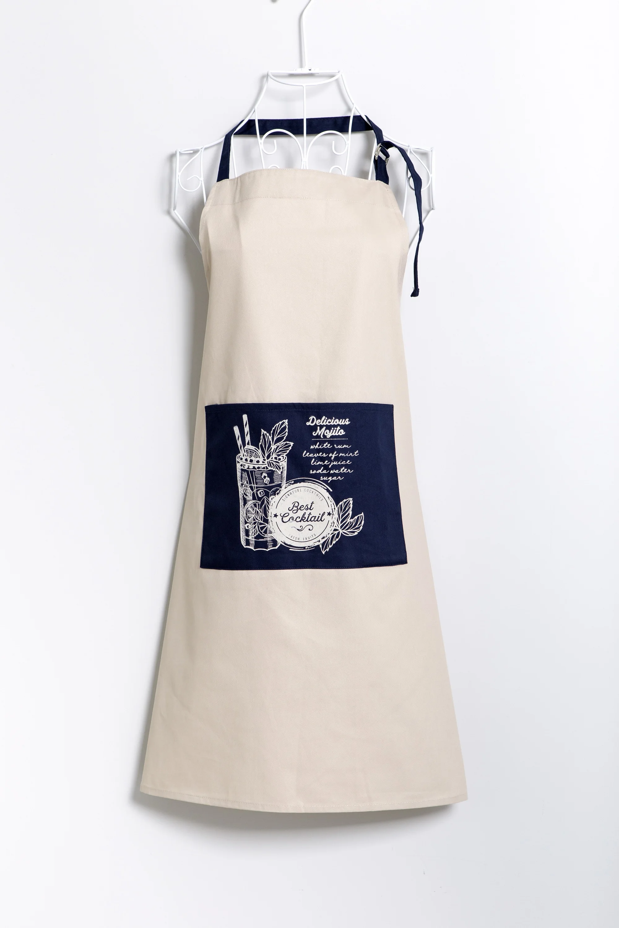 Canvas Cotton Half Waist Apron Kitchen Cooking Restaurant Waiter Apron Adjustable Belt