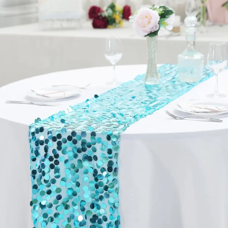 golden Premium Payette Sequin Table Top Runners luxury table runner