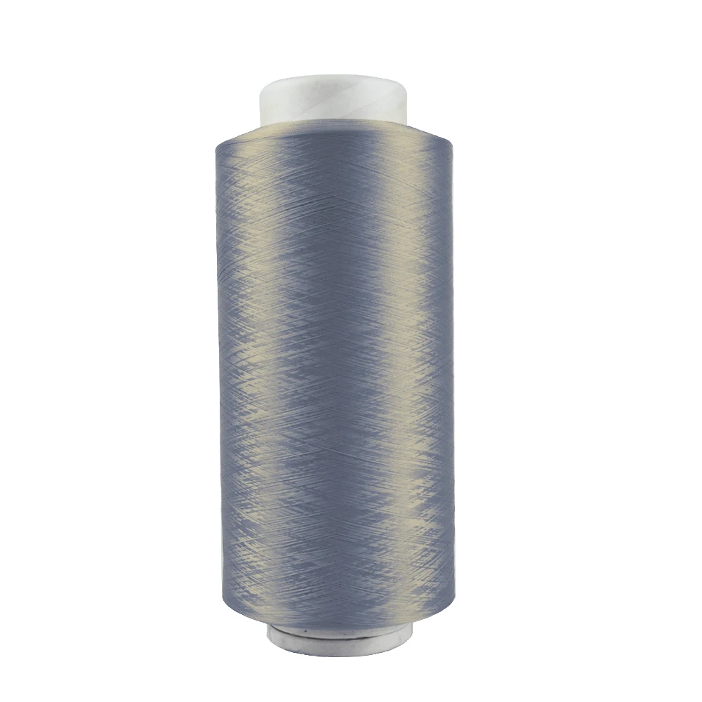 100% polyester yarn DTY 75D/36F NIM dope dyed red colour