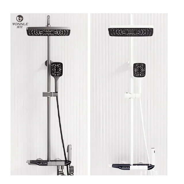 bathroom shower system  wall mounted hot cold bathroom faucet shower bathroom shower set stainless steel