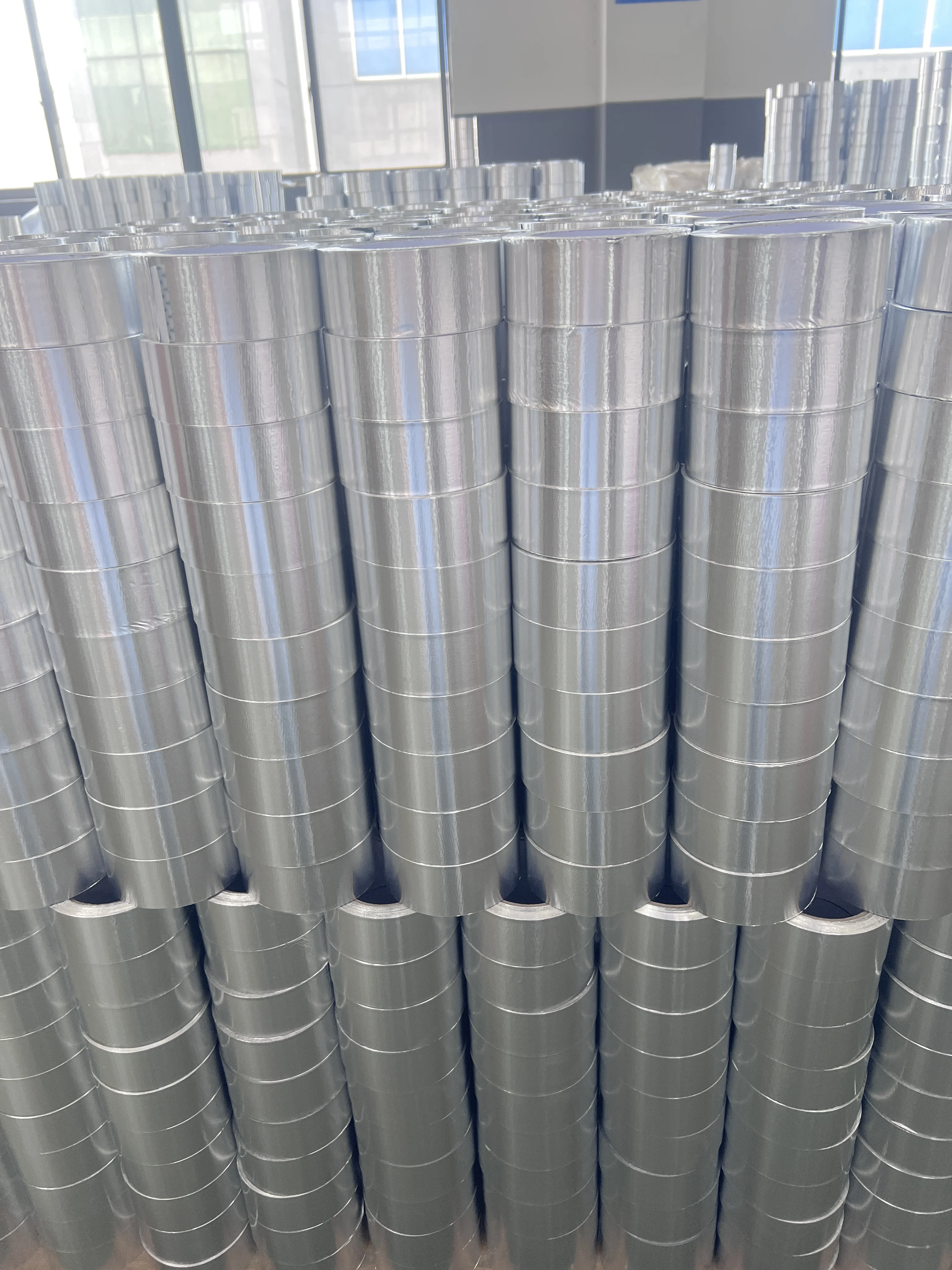 Pipe Joints Prevent Moisture Heat Resistant System Silver Waterproof Adhesive Backed Aluminum Foil Tape