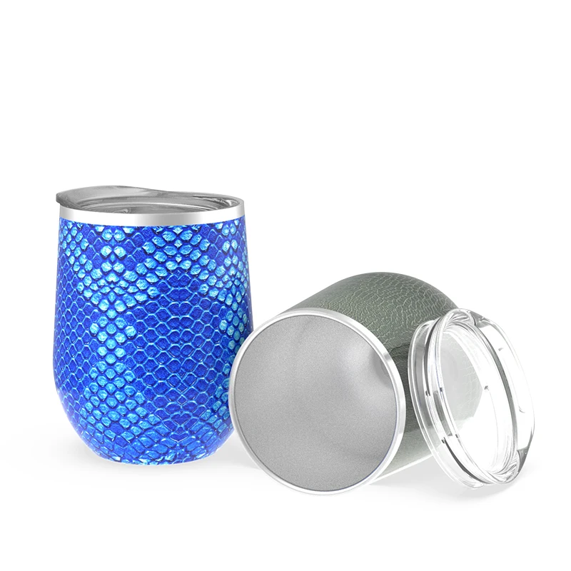 Wholesale free sample sublimation stainless steel mug reusable cups with lids coloured tumbler red wine  tumbler