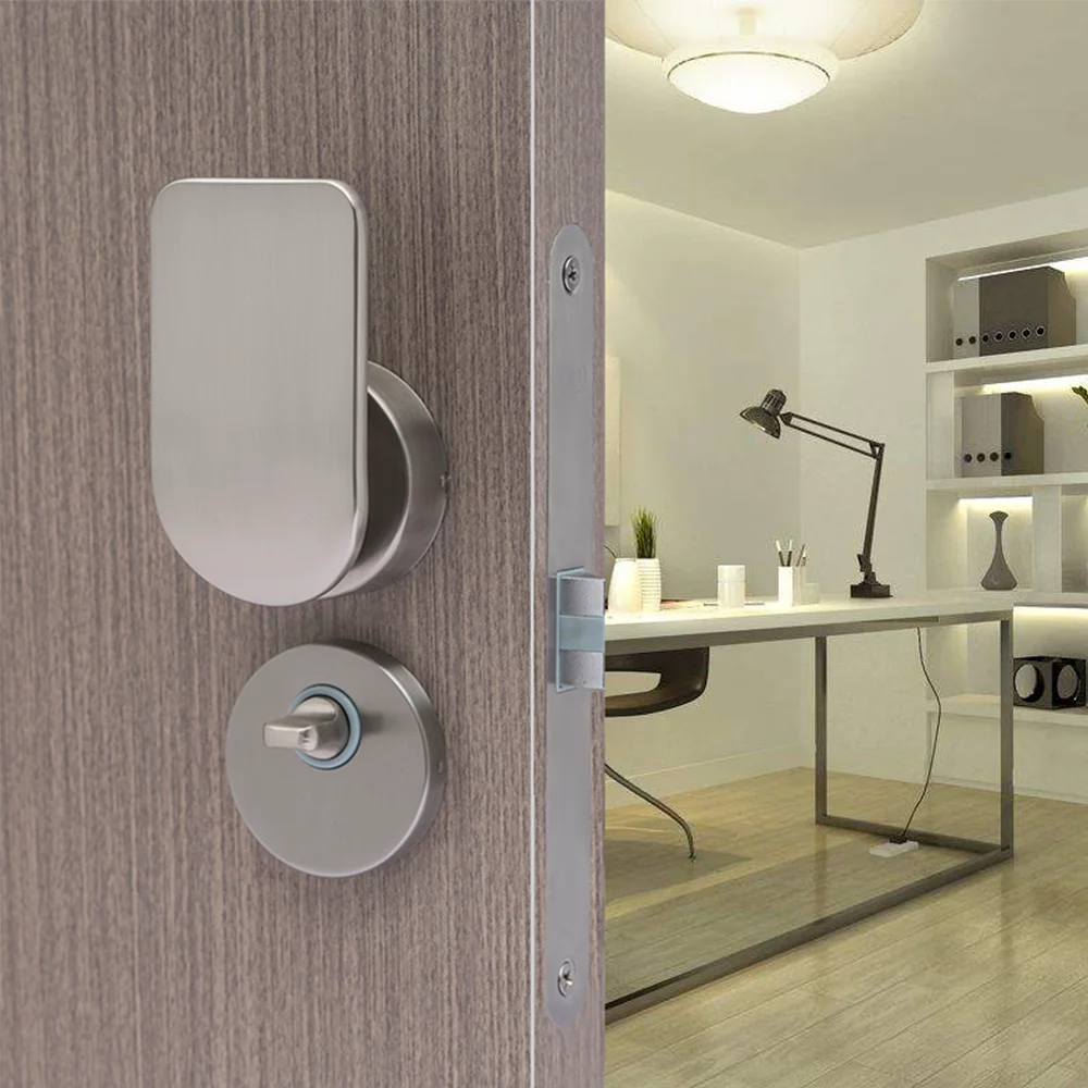Security  mortise indoor lock mute OEM wooden bathroom door lock set with indicator display