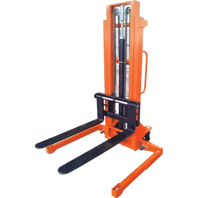 2ton wide leg manual Stacker 2000kg hydraulic hand lift stacker with 1.6m 3m lifting height hand manual stacker
