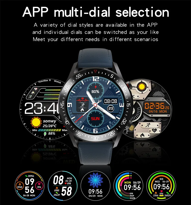 Remoter Camera Mp3 Player Step Counter Watch Dial Custom Reloges Sport Watch Heart Rate Sensor C2 Smart Watch for Men Waterproof