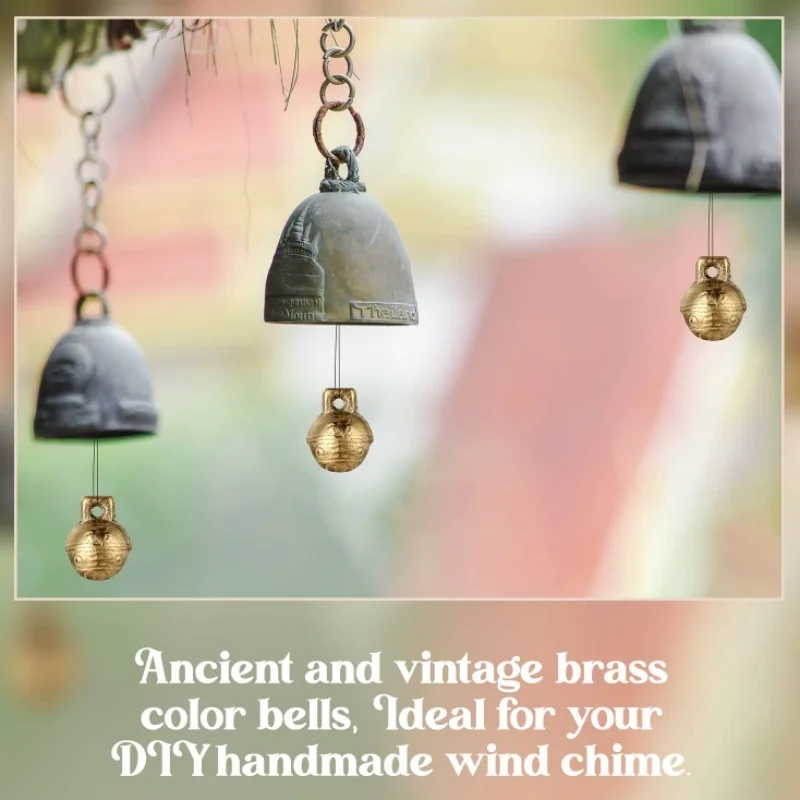 Factory Direct Restaurant Cafe Indian Brass Sleigh Bells Round Loud Brass Bell