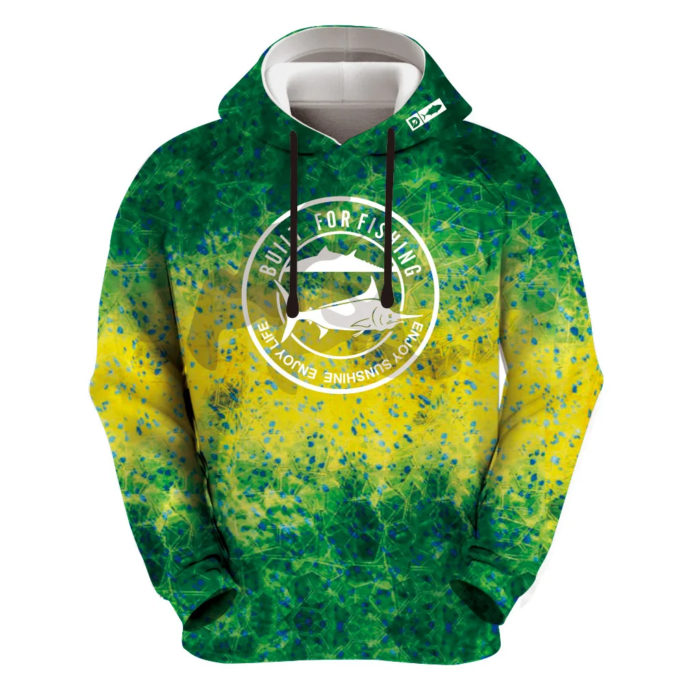 Customized Winter Printing Fishing Sweater Warm Breathable Long Sleeve Fish Sweater Polar Fleece Fishing Hoodie Supplier