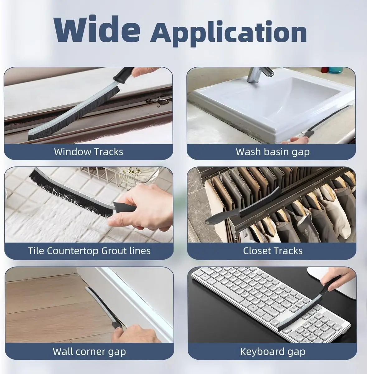 Hard Bristle Crevice Cleaning Brush - Cleaning Tools for Household Use Multifunctional Gap Cleaning Supplies