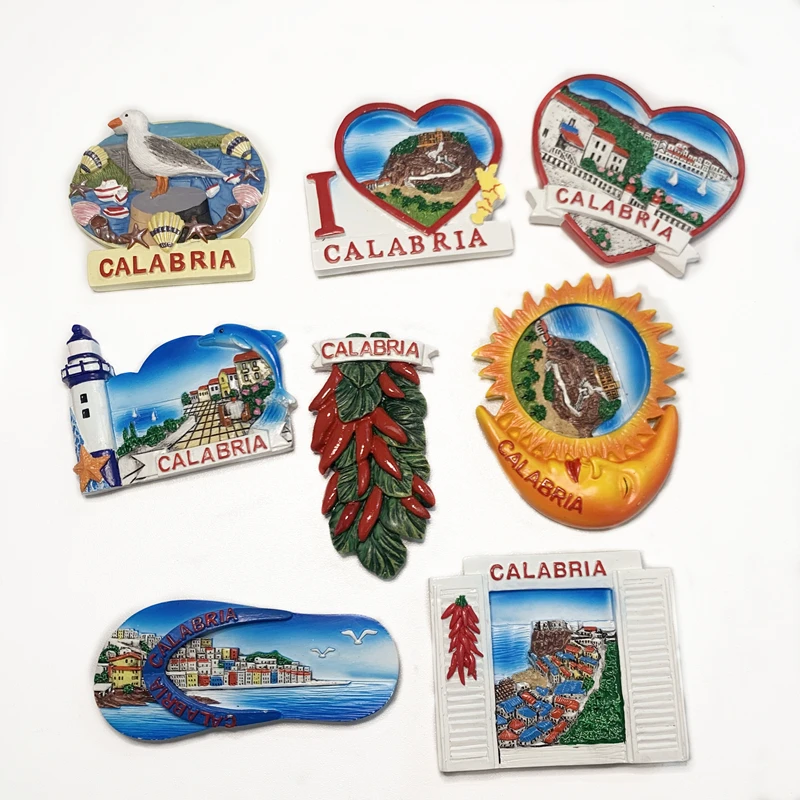 CALABRIA Customized home decoration 3D polyresin fridge magnets  travel souvenir collenction gift crafts