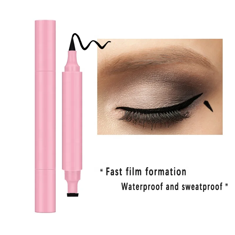 Pink Waterproof Eye Liner Private Label Long Color Lasting Natural Black Liquid Eyes Eyeliner Stamp Pencil