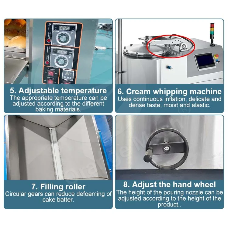 ORME Full Automatic Small Muffin Chiffon Cake Pastry Make Production Line Industrial Machine for Cake