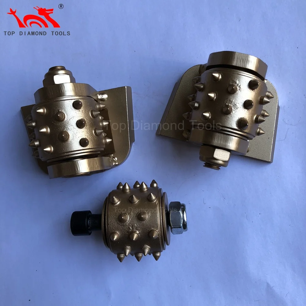 Revager Diameter 230mm or 270mm Bush Hammer Tool Plate With 3 Rolls or 6 Rollers for creating a bush hammered surface